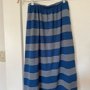 Vintage Koret Blue and White A-Line Midi - Union Made